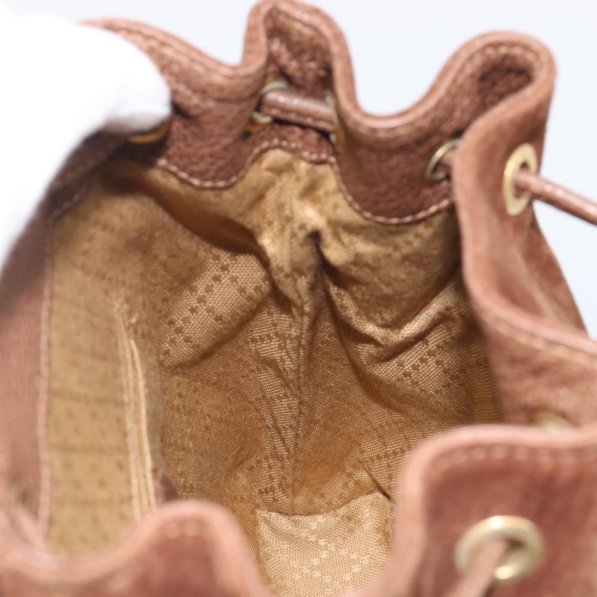Gucci Vintage Bamboo Suede, Brown, Suede, Backpack