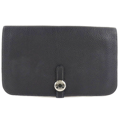 Hermès Dogon, Navy, Leather, wallet