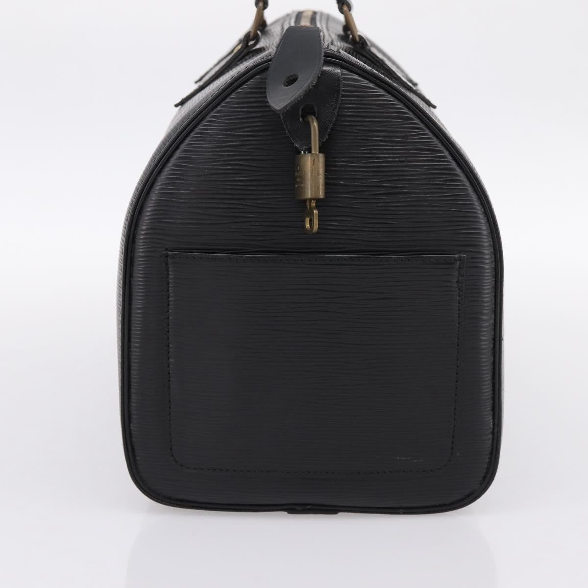 Louis Vuitton Speedy Epi, Black, Leather, Handbag