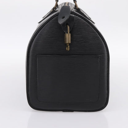 Louis Vuitton Speedy Epi, Black, Leather, Handbag