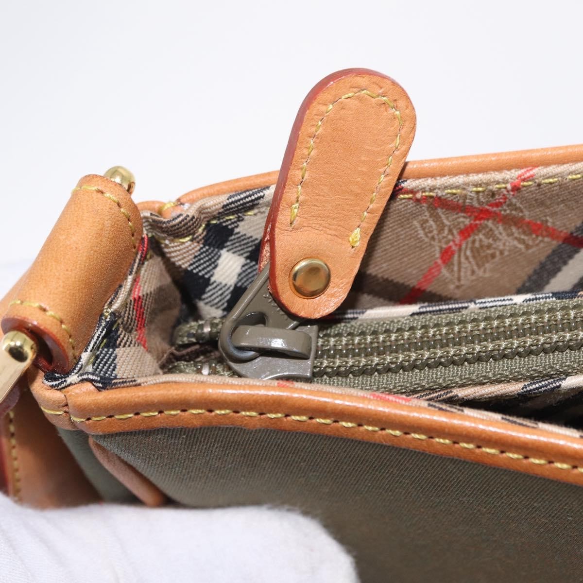 Burberry Shoulder Bag Nova Check Coated Canvas, Khaki, Canvas, Shoulder Bag