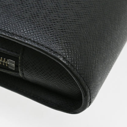 Louis Vuitton Pochette Baikal Clutch Taiga Leather, Black, Leather, Clutch