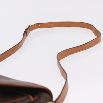 Celine Macadam Shoulder Canvas, Brown, Canvas, Crossbody Bag