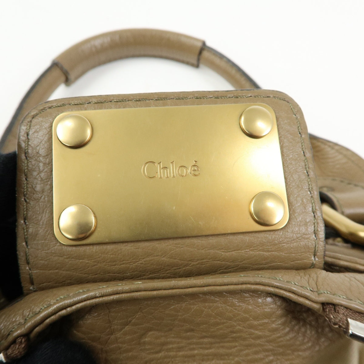Chloe Paddington Leather, Brown, Leather, Tote Bag