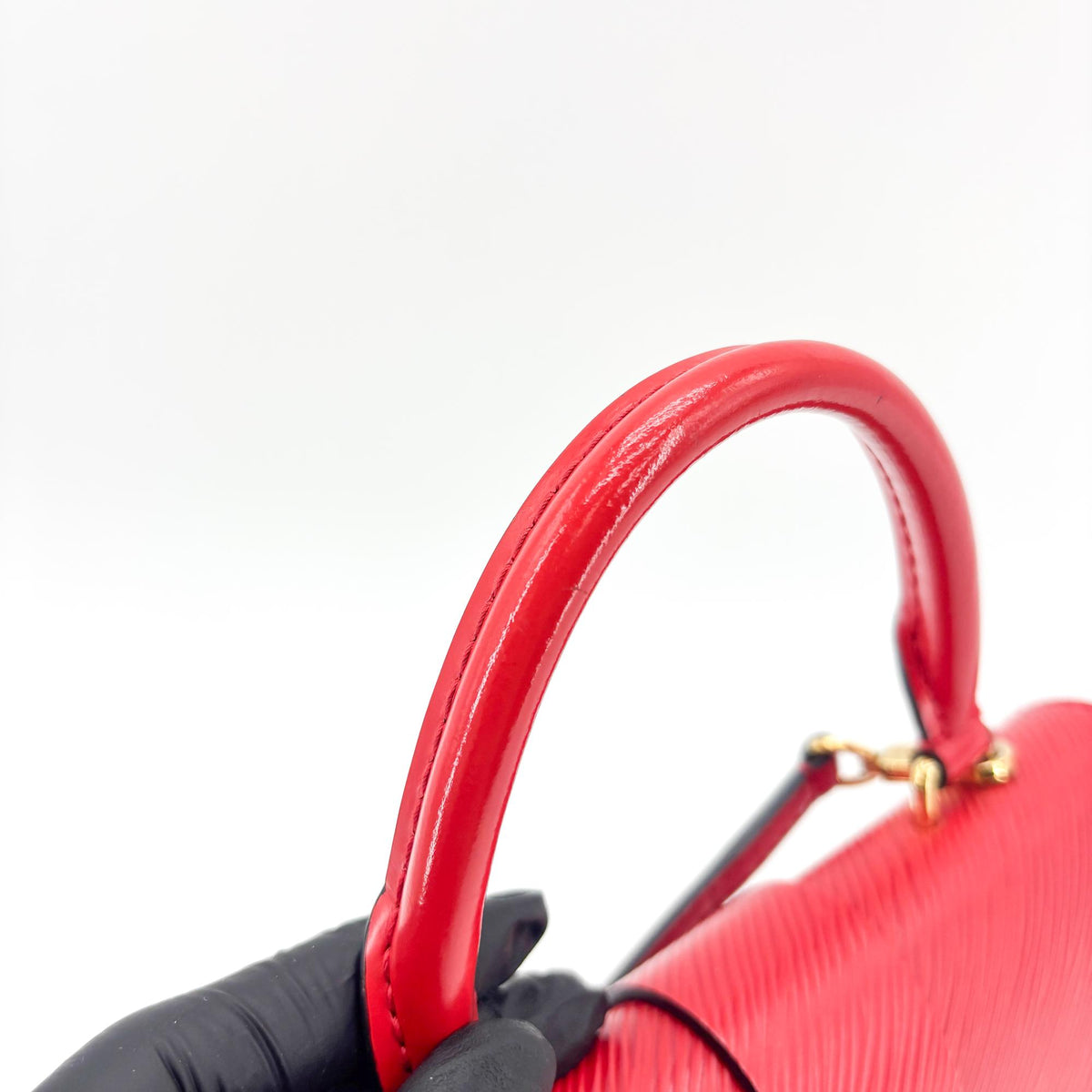 Louis Vuitton Locky Epi Leather, Red, Leather, Handbag