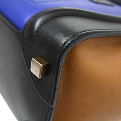 Celine Tricolor Luggage Leather, Multicolour, Leather, Tote Bag
