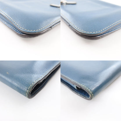 Hermès Dogon, Blue, Leather, wallet