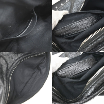 Balenciaga Neo Lift Classic Studs Waist Leather, Black, Leather, Shoulder Bag