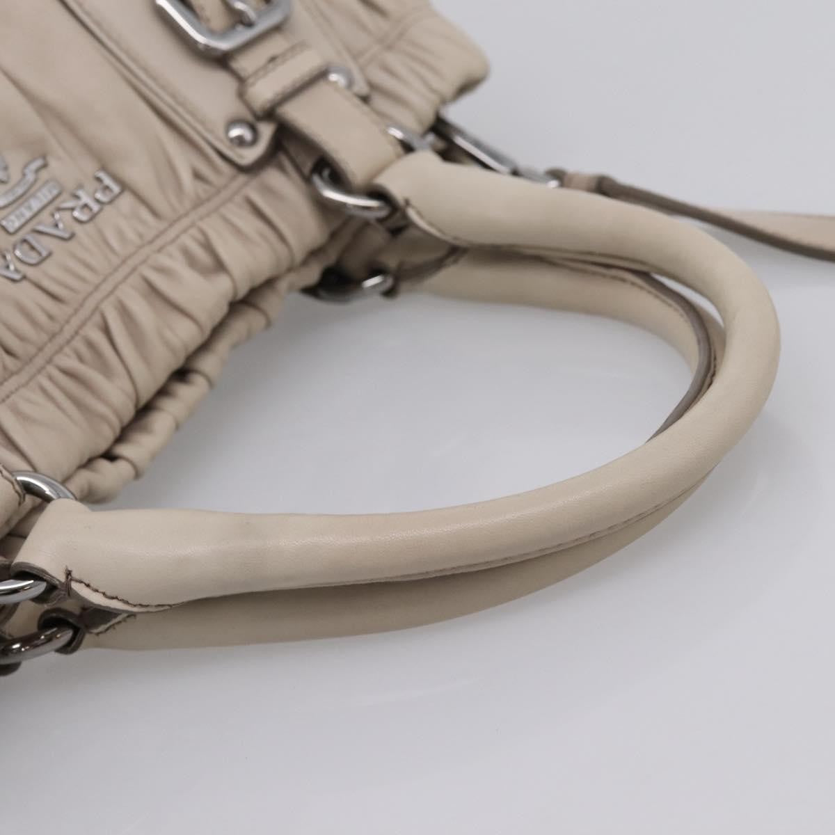 Prada Gaufre Convertible Nappa Leather, Beige, Leather, Tote Bag