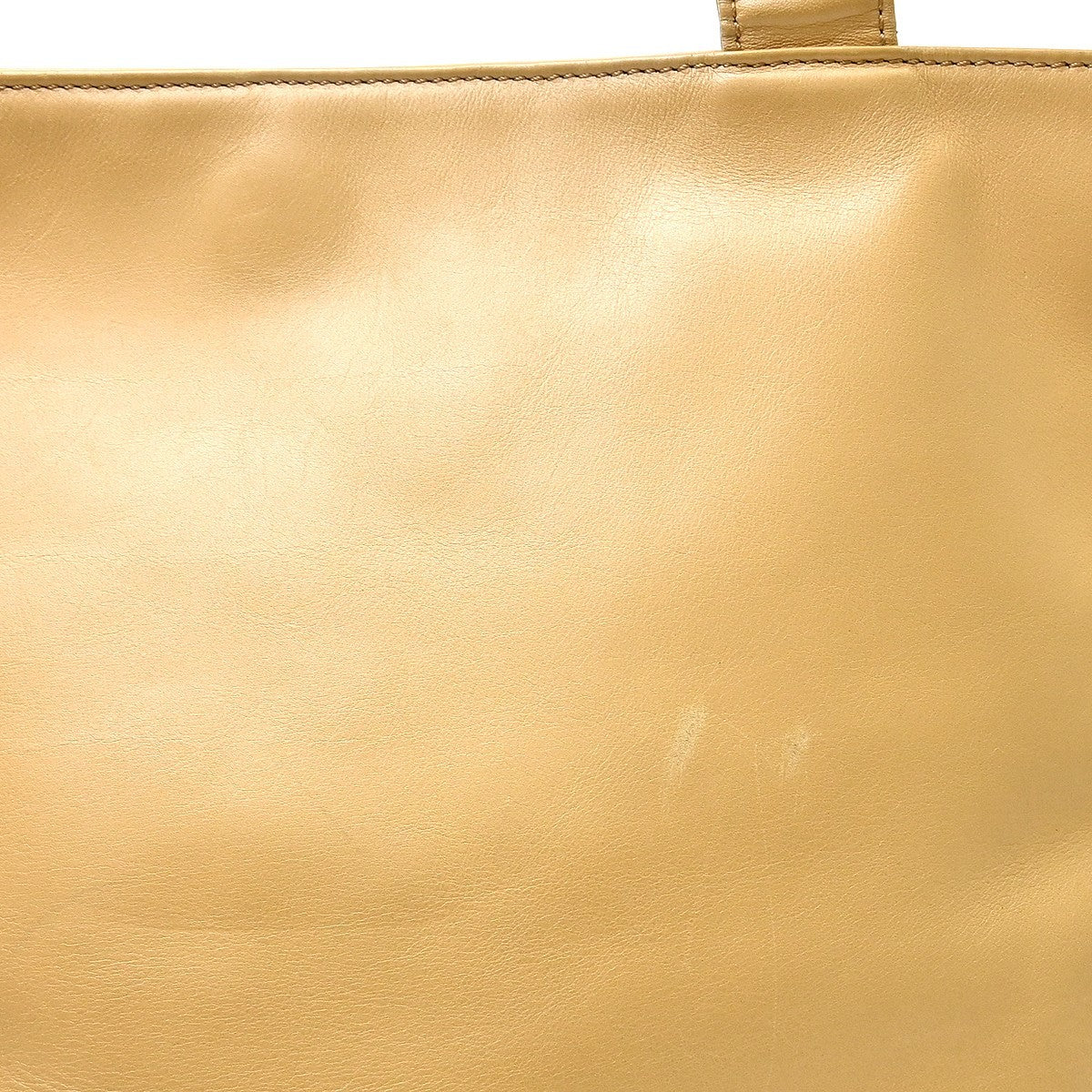 Chanel Vintage CC Logo Tote Leather, Beige, Leather, Tote Bag