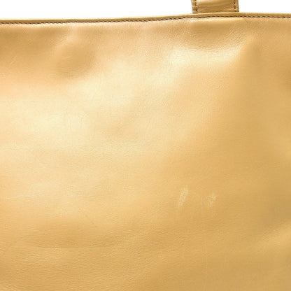 Chanel Vintage CC Logo Tote Leather, Beige, Leather, Tote Bag