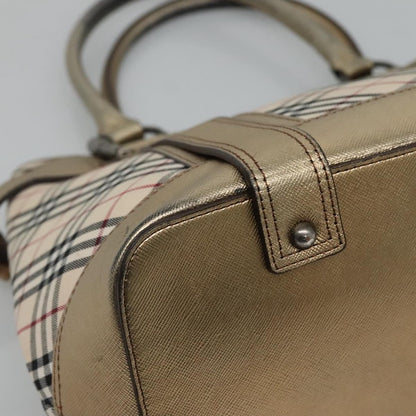 Burberry Nova Check Tote Canvas and Leather, Beige, Canvas, Tote Bag