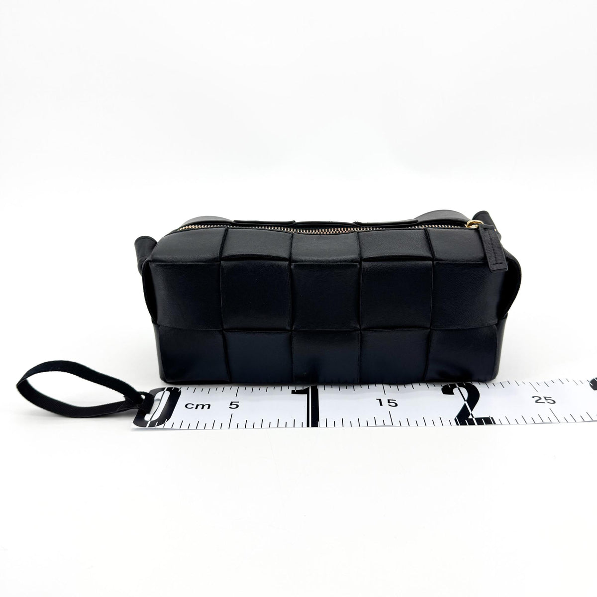 Bottega Veneta Brick Cassette Maxi Intrecciato Leather, Black, Leather, Shoulder Bag