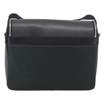 Louis Vuitton Taimyr Messenger Taiga Leather and Canvas, Gray, Leather, Handbag