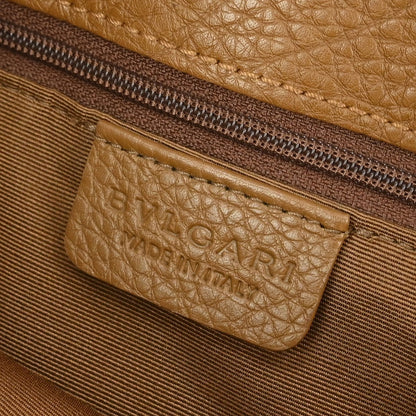 Bvlgari Logomania Canvas, Brown, Canvas, Handbag