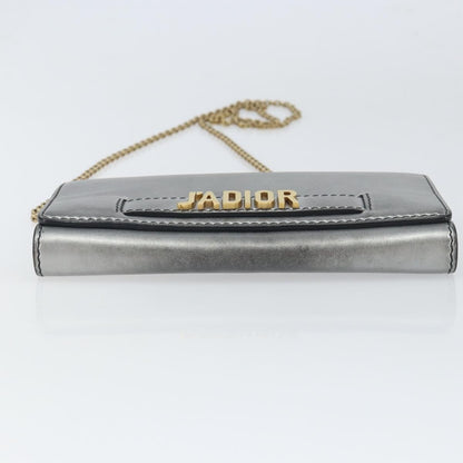 Christian Dior J'Adior Croisiere Chain Leather, Silver, Leather, Clutch