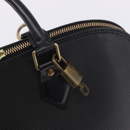 Louis Vuitton Alma Epi Leather, Black, Leather, Handbag