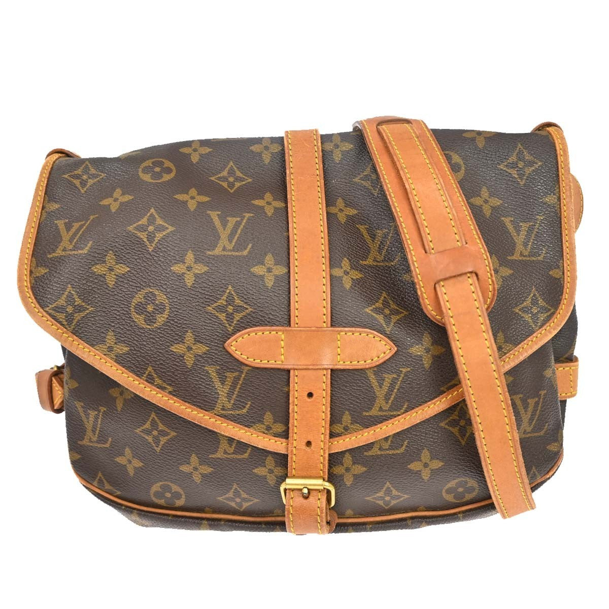 Louis Vuitton Saumur Monogram Canvas, Brown, Canvas, Shoulder Bag