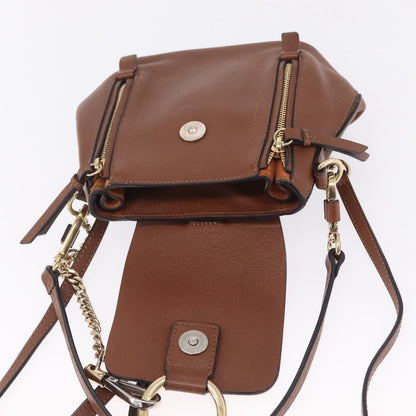 Chloe Faye Quilted Leather, Brown, Leather, Shoulder Bag