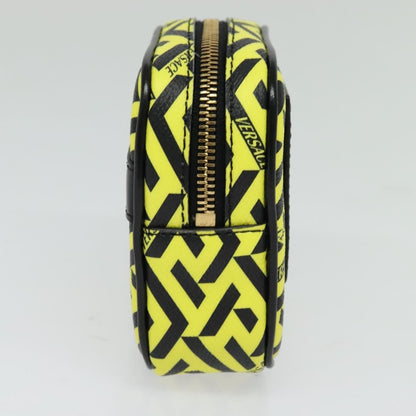 Versace Vintage Clutch Leather, Yellow, PVC, Clutch