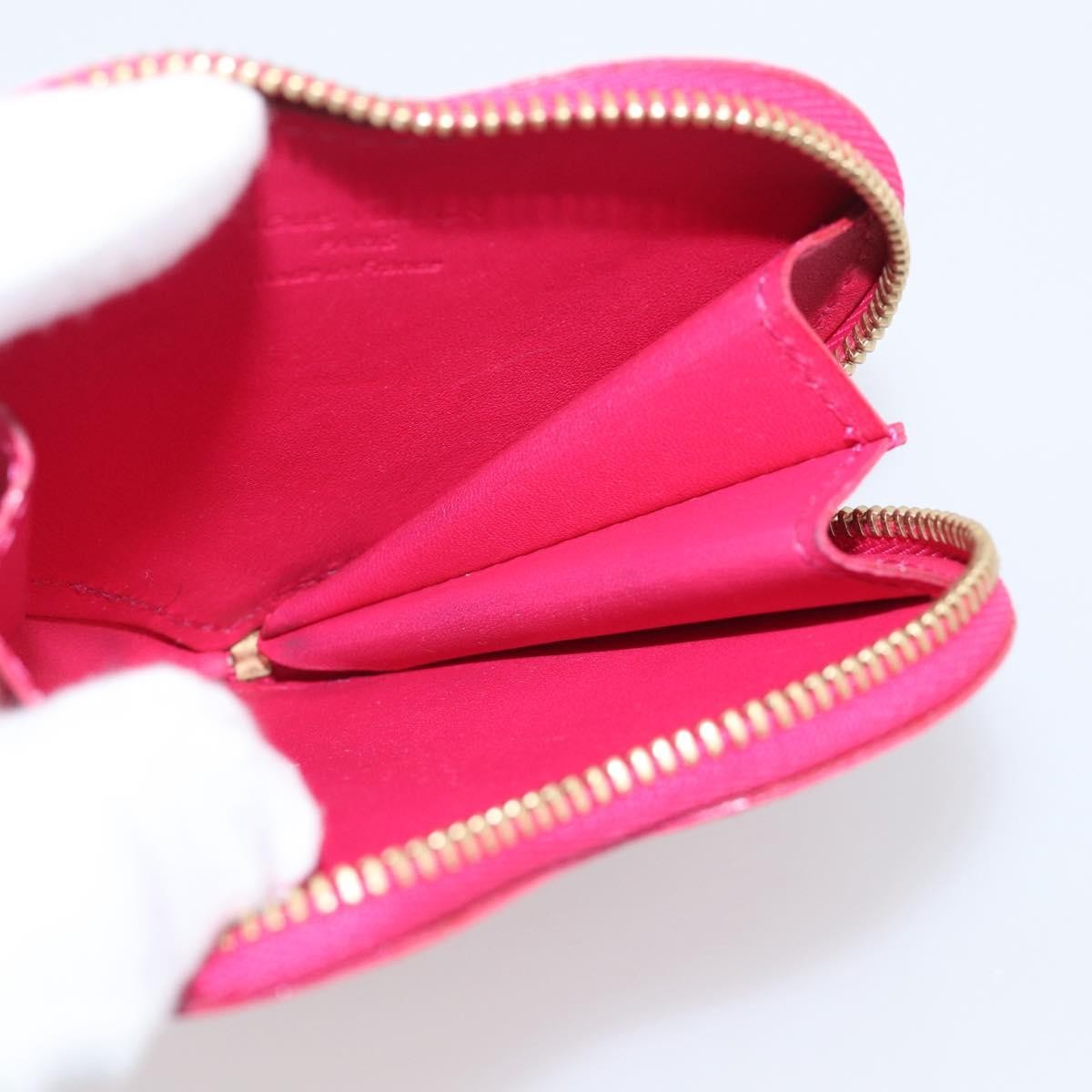 Louis Vuitton Heart Coin Purse Monogram Vernis, Pink, Patent Leather, Clutch