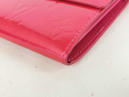 Louis Vuitton Sarah Monogram Vernis, Pink, Patent Leather, Wallet