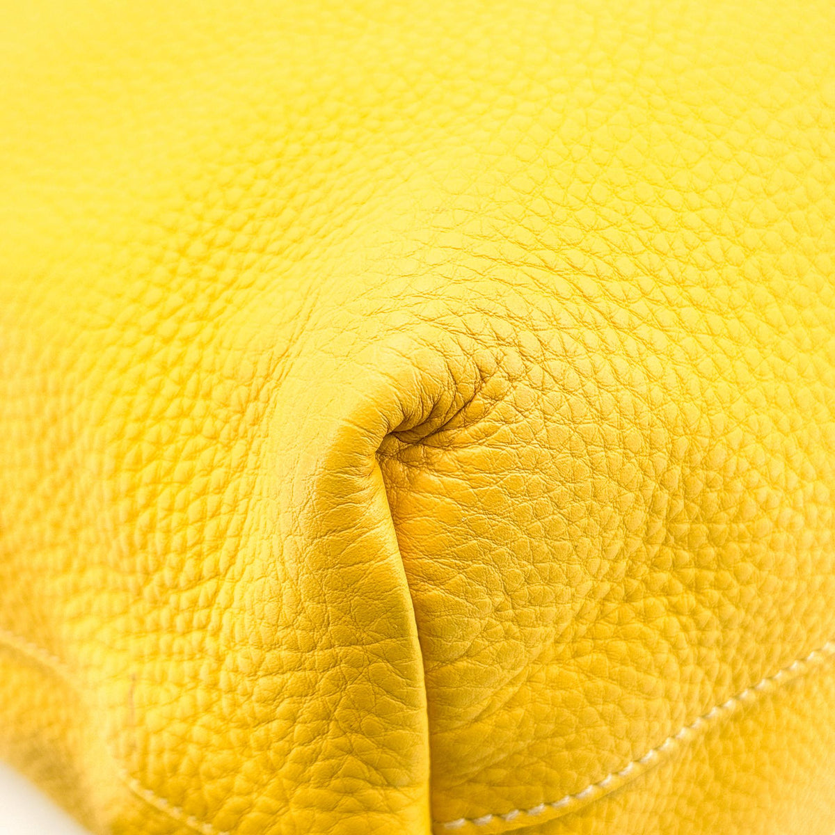 Prada Front Pocket Convertible Tote Leather, Yellow, Leather, Tote Bag