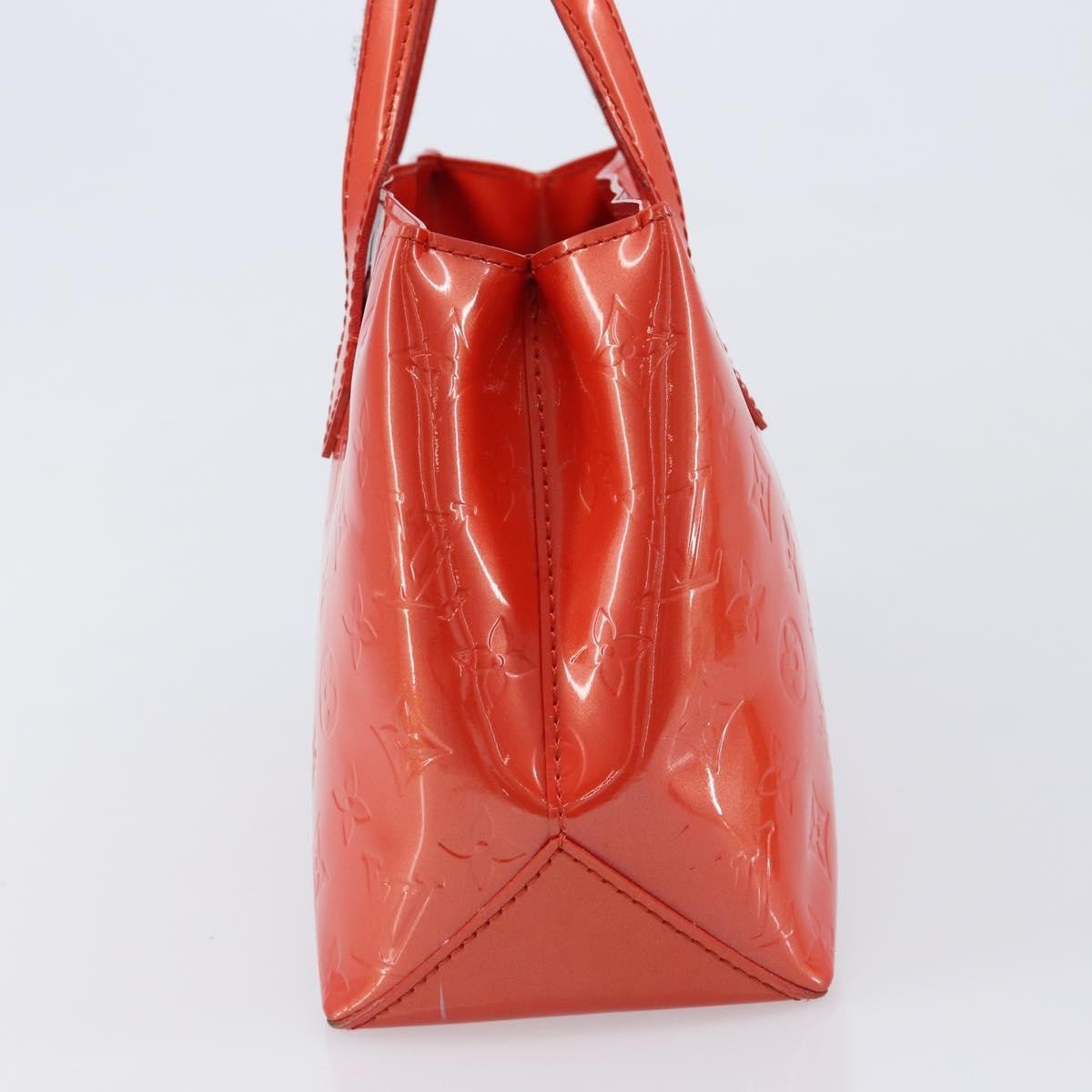 Louis Vuitton Wilshire Monogram Vernis, Orange, Patent Leather, Handbag