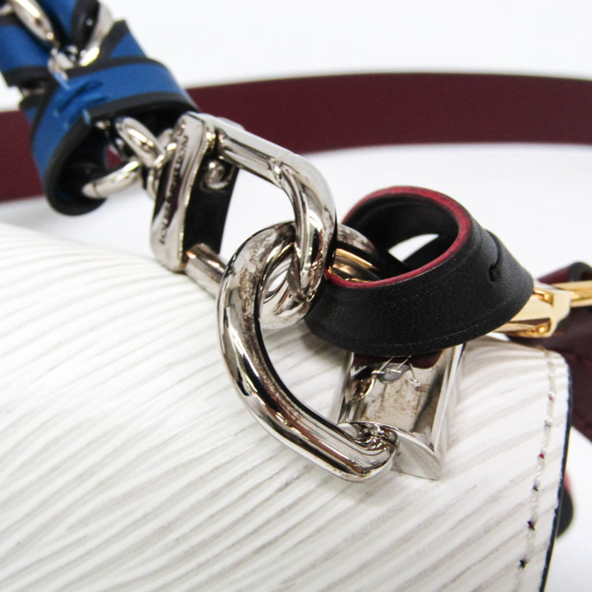 Louis Vuitton Twist Epi Leather, White, Leather, Handbag