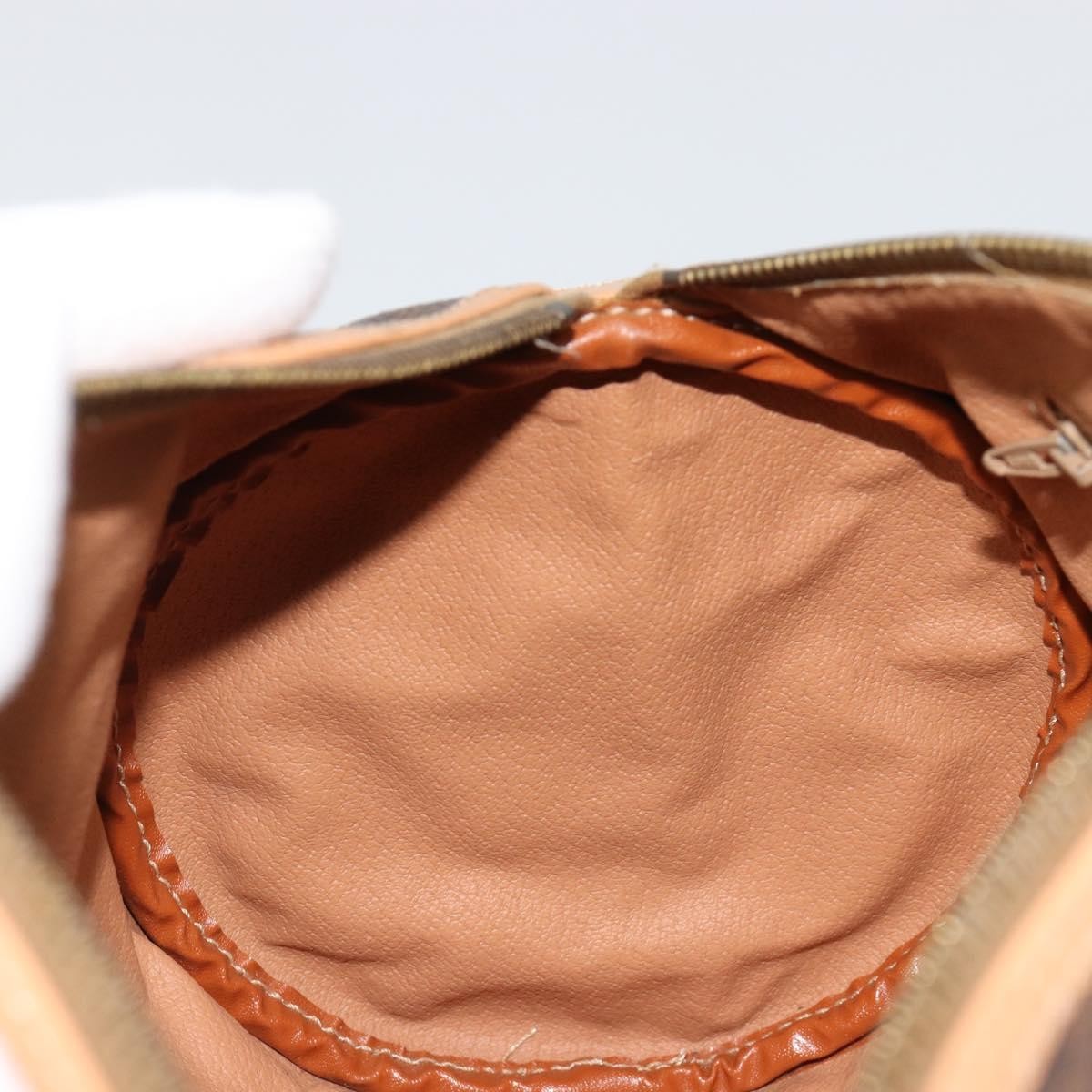 Celine Vintage Barrel Macadam Canvas & Leather, Brown, PVC, Handbag