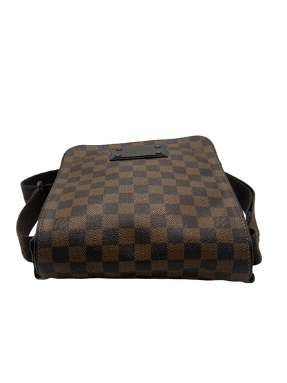 Louis Vuitton Brooklyn Handbag Damier, Brown, Canvas, Crossbody Bag