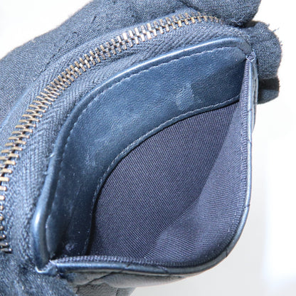Chanel So Black CC Zip Coin Purse Quilted Lambskin, Black, Leather, Wallet