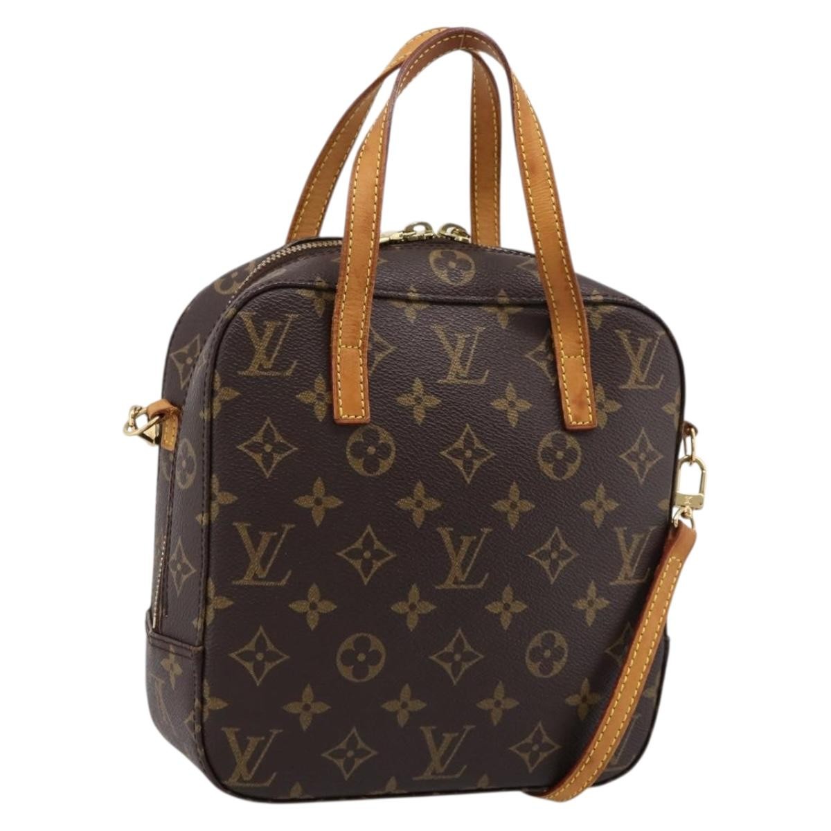 Louis Vuitton Spontini Monogram Canvas, Brown, Canvas, Handbag