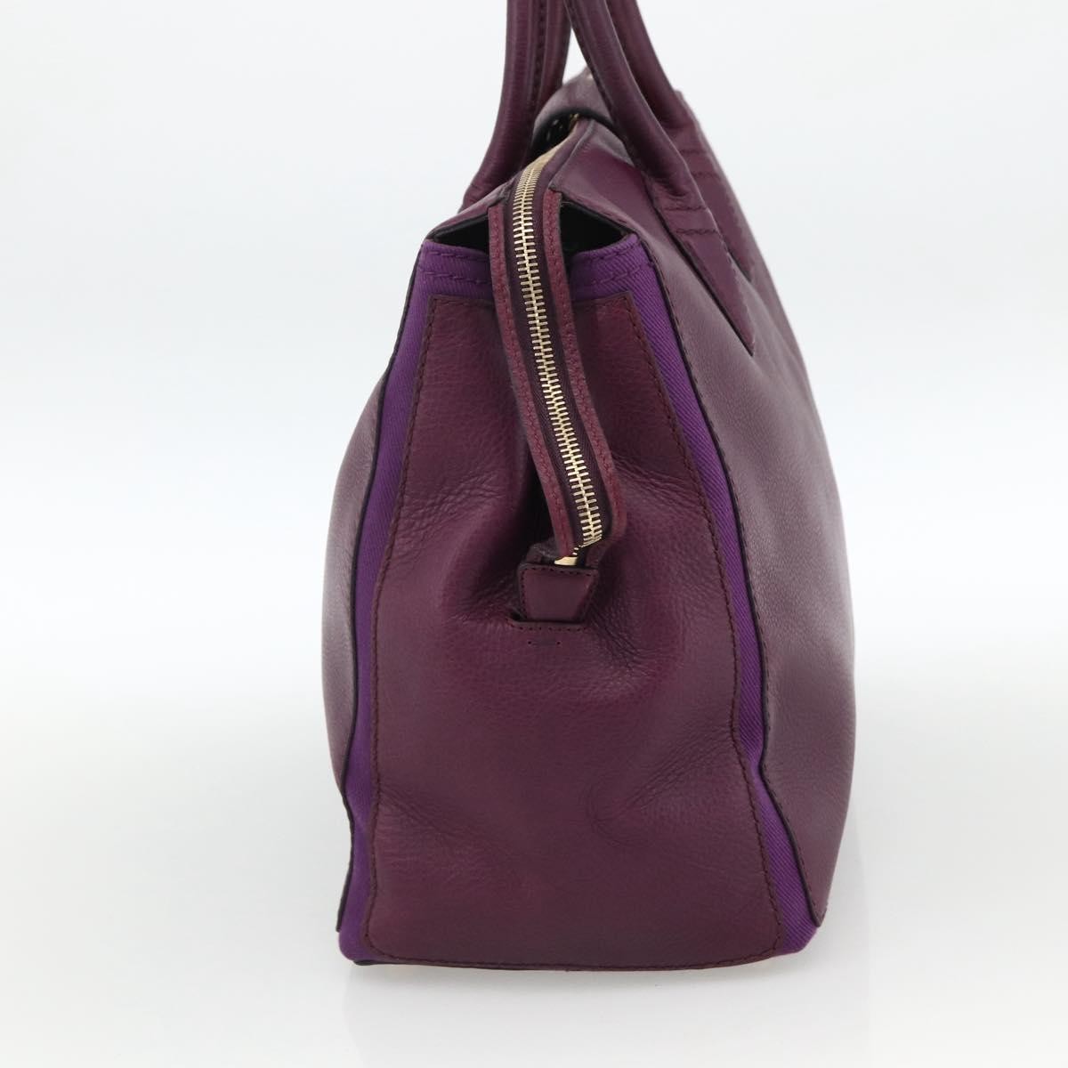Saint Laurent Bicolor Muse Two Cabas Leather, Purple, Leather, Tote Bag