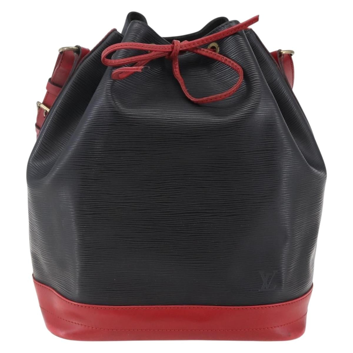 Louis Vuitton Bicolor Noe Epi Leather, Black, Leather, Handbag