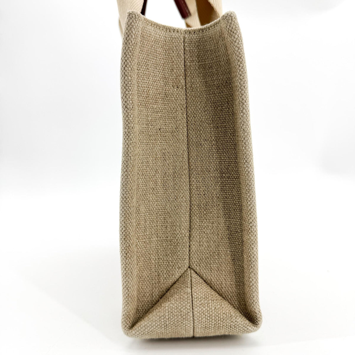 Chloe Woody Canvas with Leather, Brown, Canvas, Tote Bag