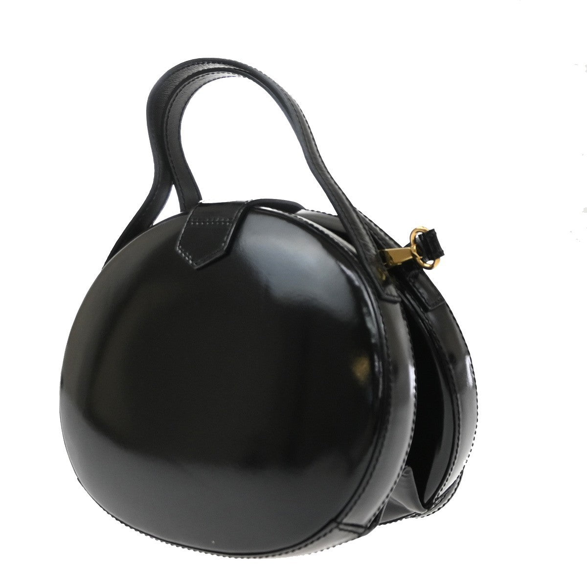 Loewe Anagram Leather, Black, Patent Leather, Tote Bag