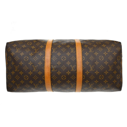 Louis Vuitton Keepall Monogram, Brown, Canvas, Travel Bag