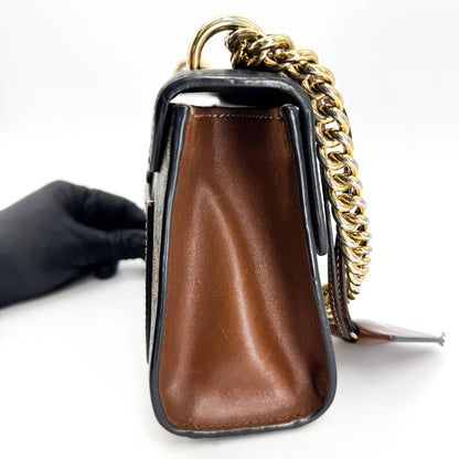 Gucci Padlock Clutch GG Canvas and Leather, Black, Canvas, Clutch