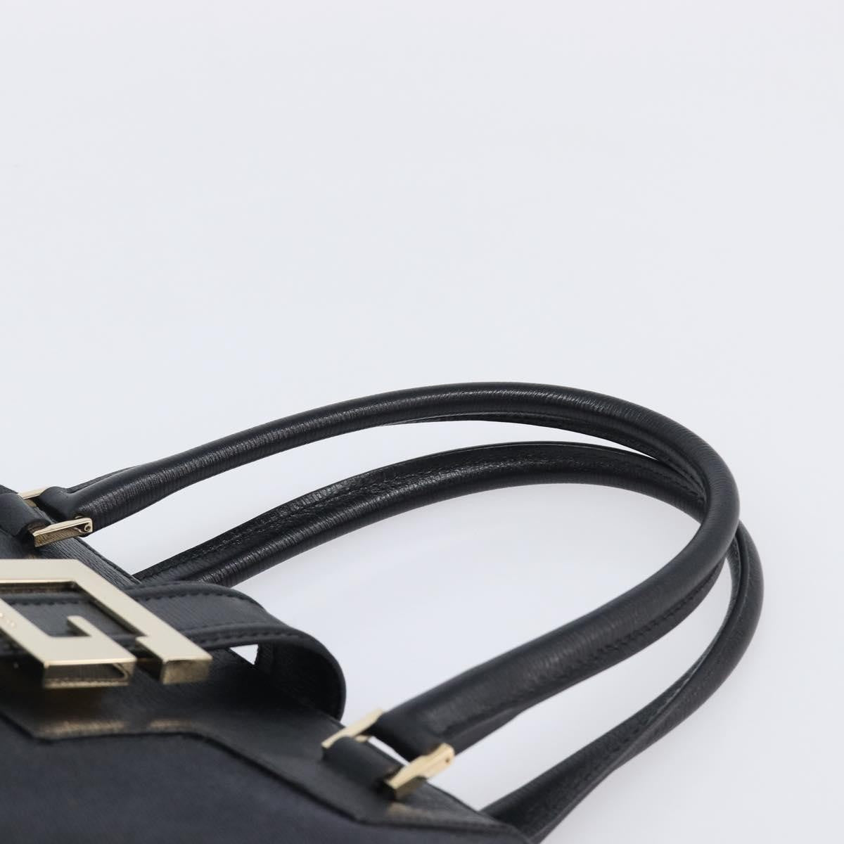 Gucci Vintage G logo Canvas, Black, Leather, Shoulder Bag