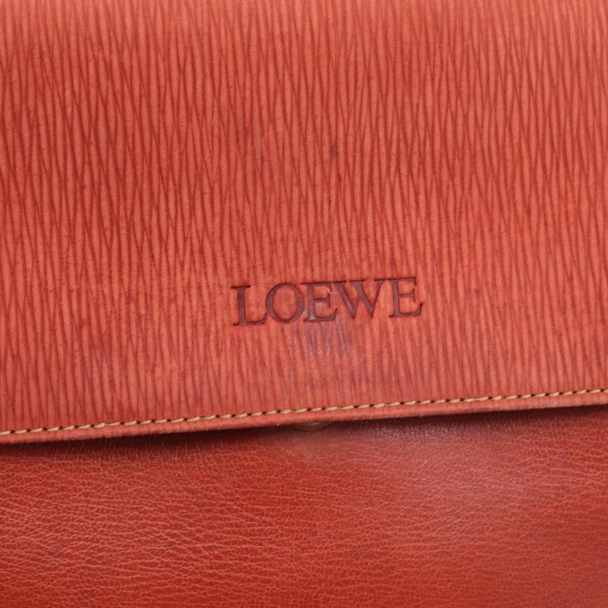 Loewe Vintage Velazquez Top Handle Leather, Orange, Leather, Handbag