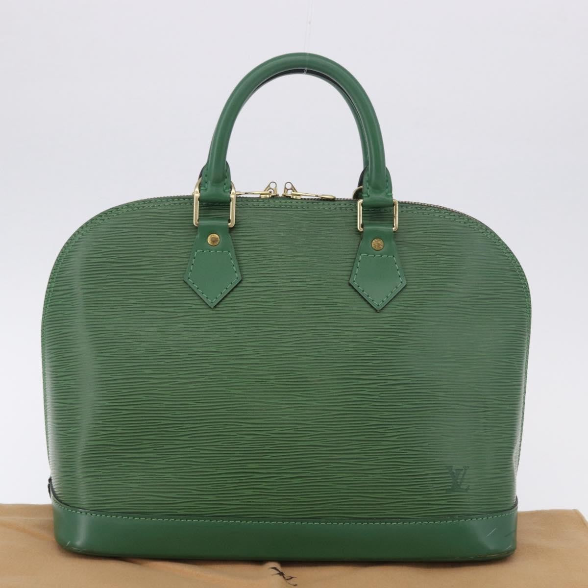 Louis Vuitton Alma Epi, Green, Leather, Handbag