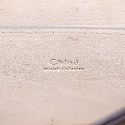 Chloe Faye Chain Leather and Suede, Red, Suede, Shoulder Bag