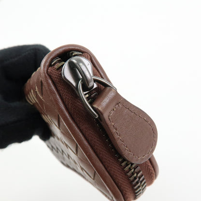 Bottega Veneta Zip Coin Purse Intrecciato Nappa, Brown, Leather, Clutch