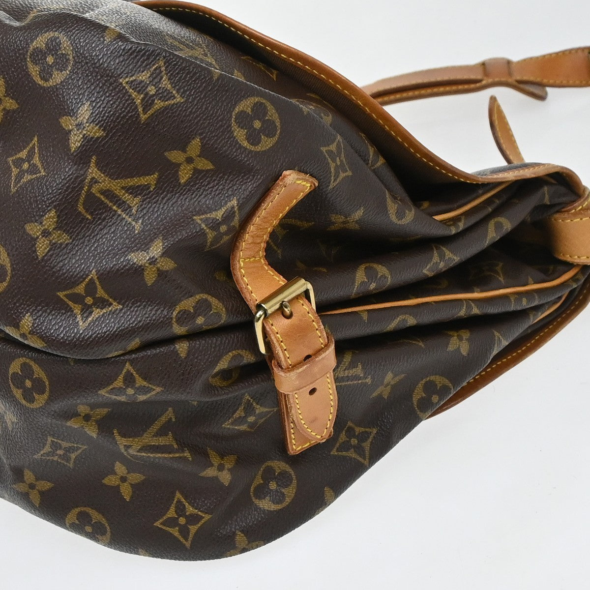 Louis Vuitton Saumur Monogram Canvas, Brown, Canvas, Shoulder Bag
