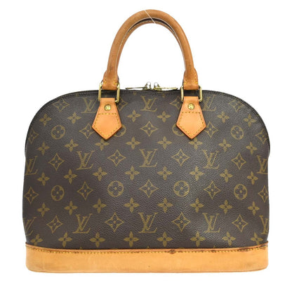 Louis Vuitton Alma Monogram Canvas, Brown, Canvas, Handbag