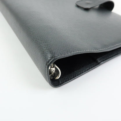 Louis Vuitton Ring Agenda Cover Taiga Leather, Gray, Leather, Briefcase