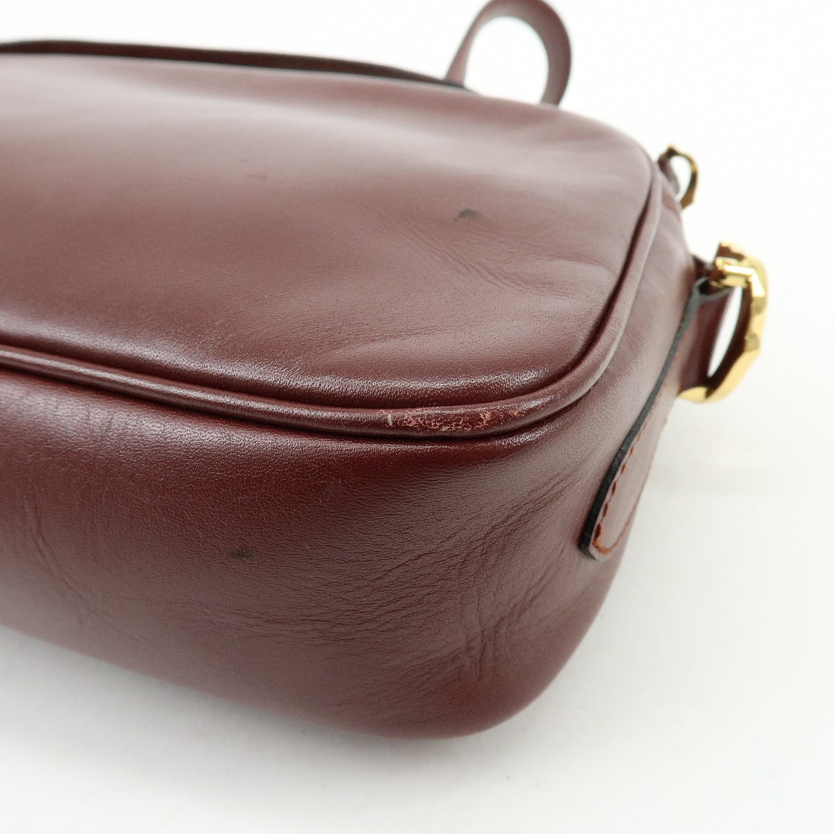 Cartier Must de Cartier Leather, Burgundy, Leather, Shoulder Bag