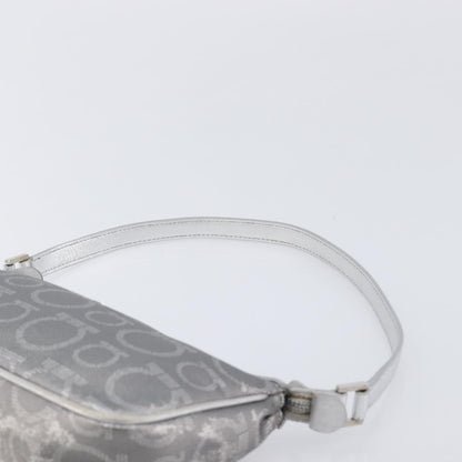 Salvatore Ferragamo Gancini Leather, Silver, Leather, Crossbody Bag