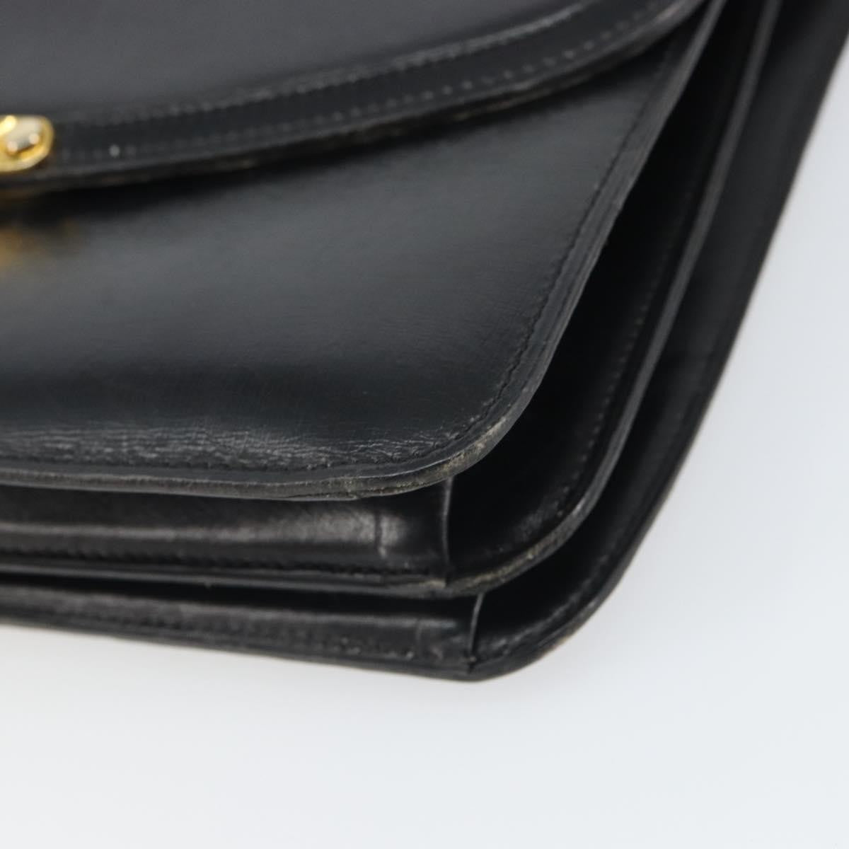Christian Dior Shoulder Leather, Black, Leather, Shoulder Bag